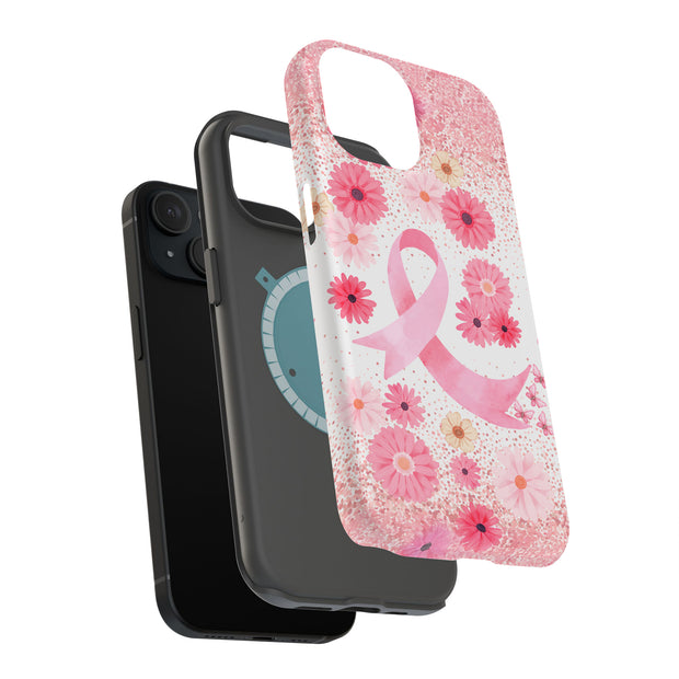 Breast Cancer 1 Tough Cases For Apple iPhone (17, 16, 15, 14, 13, 12, 11, X, SE, 8, 7/ Air, Plus, Pro, Max, Mini, XR, XS), Print in USA