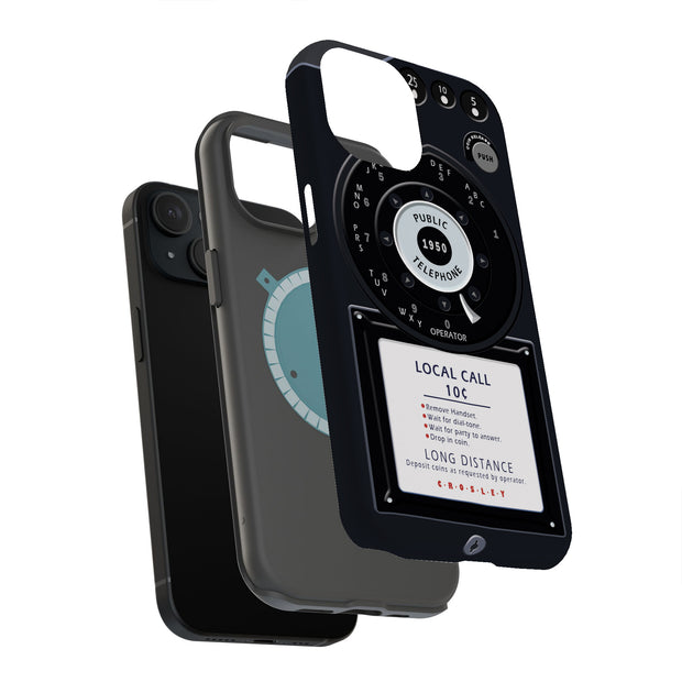 Vintage Phone Tough Cases For Apple iPhone (17, 16, 15, 14, 13, 12, 11, X, SE, 8, 7/ Air, Plus, Pro, Max, Mini, XR, XS), Print in USA