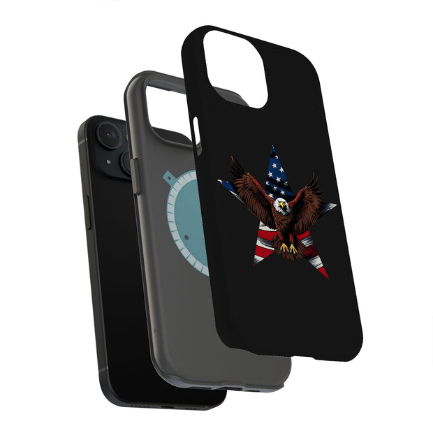 Patriotic Eagle Tough Cases For Apple iPhone (17, 16, 15, 14, 13, 12, 11, X, SE, 8, 7/ Air, Plus, Pro, Max, Mini, XR, XS), Print in USA