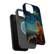 Cat Night 2 Tough Cases For Apple iPhone (17, 16, 15, 14, 13, 12, 11, X, SE, 8, 7/ Air, Plus, Pro, Max, Mini, XR, XS), Print in USA