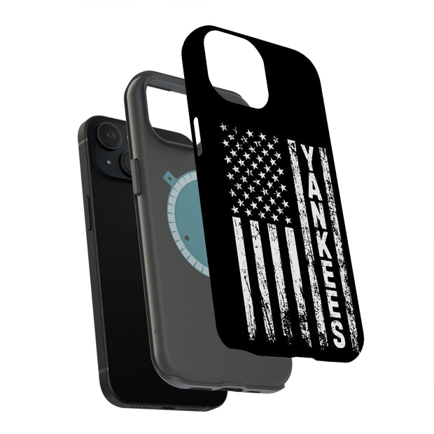 Yankee flag Tough Cases For Apple iPhone (17, 16, 15, 14, 13, 12, 11, X, SE, 8, 7/ Air, Plus, Pro, Max, Mini, XR, XS), Print in USA