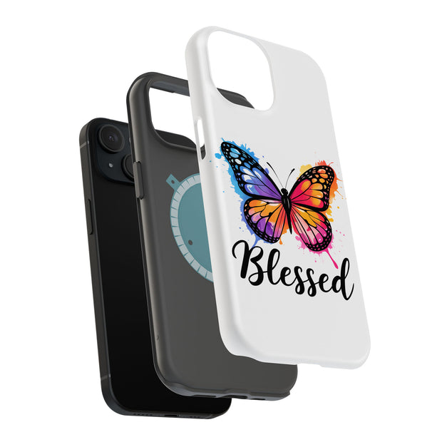 Butterfly Bless Tough Cases For Apple iPhone (17, 16, 15, 14, 13, 12, 11, X, SE, 8, 7/ Air, Plus, Pro, Max, Mini, XR, XS), Print in USA