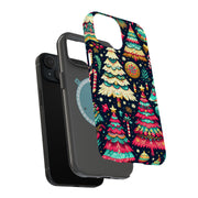 Xmas Trees Tough Cases For Apple iPhone (17, 16, 15, 14, 13, 12, 11, X, SE, 8, 7/ Air, Plus, Pro, Max, Mini, XR, XS), Print in USA