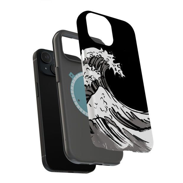 Japanese Waves Tough Cases For Apple iPhone (17, 16, 15, 14, 13, 12, 11, X, SE, 8, 7/ Air, Plus, Pro, Max, Mini, XR, XS), Print in USA