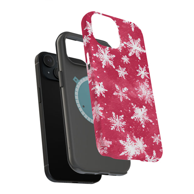 Xmas Snowflake 1 Tough Cases For Apple iPhone (17, 16, 15, 14, 13, 12, 11, X, SE, 8, 7/ Air, Plus, Pro, Max, Mini, XR, XS), Print in USA