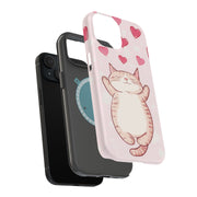 Cute Sleepy Cat Tough Cases For Apple iPhone (17, 16, 15, 14, 13, 12, 11, X, SE, 8, 7/ Air, Plus, Pro, Max, Mini, XR, XS), Print in USA