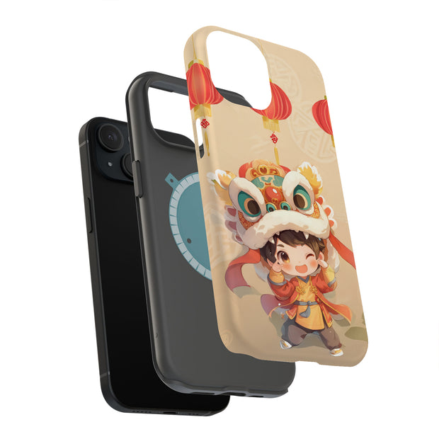 Chinese NewYear Tough Cases For Apple iPhone (17, 16, 15, 14, 13, 12, 11, X, SE, 8, 7/ Air, Plus, Pro, Max, Mini, XR, XS), Print in USA