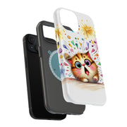 Surprised Cat Tough Cases For Apple iPhone (17, 16, 15, 14, 13, 12, 11, X, SE, 8, 7/ Air, Plus, Pro, Max, Mini, XR, XS), Print in USA