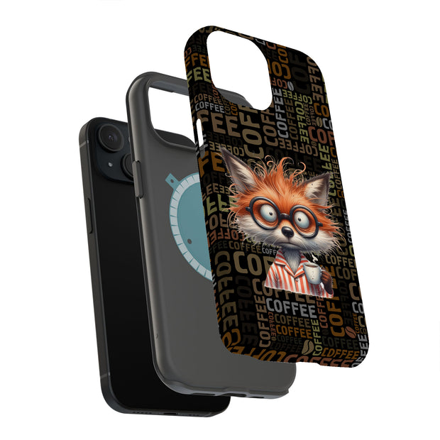 Need Coffee Fox Tough Cases For Apple iPhone (17, 16, 15, 14, 13, 12, 11, X, SE, 8, 7/ Air, Plus, Pro, Max, Mini, XR, XS), Print in USA