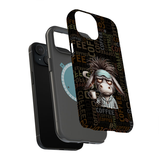 Coffee Donkey Tough Cases For Apple iPhone (17, 16, 15, 14, 13, 12, 11, X, SE, 8, 7/ Air, Plus, Pro, Max, Mini, XR, XS), Print in USA