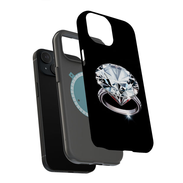 Diamond Ring 1 Tough Cases For Apple iPhone (17, 16, 15, 14, 13, 12, 11, X, SE, 8, 7/ Air, Plus, Pro, Max, Mini, XR, XS), Print in USA