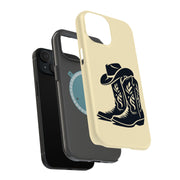 Cowboy Hat Boot Tough Cases For Apple iPhone (17, 16, 15, 14, 13, 12, 11, X, SE, 8, 7/ Air, Plus, Pro, Max, Mini, XR, XS), Print in USA