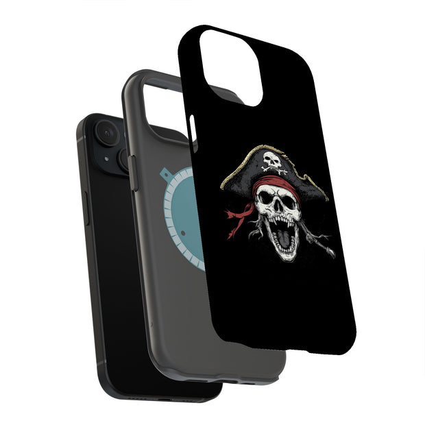 Pirate Skull 2 Tough Cases For Apple iPhone (17, 16, 15, 14, 13, 12, 11, X, SE, 8, 7/ Air, Plus, Pro, Max, Mini, XR, XS), Print in USA