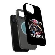 Patriot Raccoon Tough Cases For Apple iPhone (17, 16, 15, 14, 13, 12, 11, X, SE, 8, 7/ Air, Plus, Pro, Max, Mini, XR, XS), Print in USA