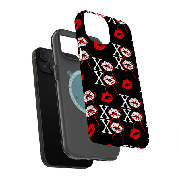 Valentine XOXO Tough Cases For Apple iPhone (17, 16, 15, 14, 13, 12, 11, X, SE, 8, 7/ Air, Plus, Pro, Max, Mini, XR, XS), Print in USA