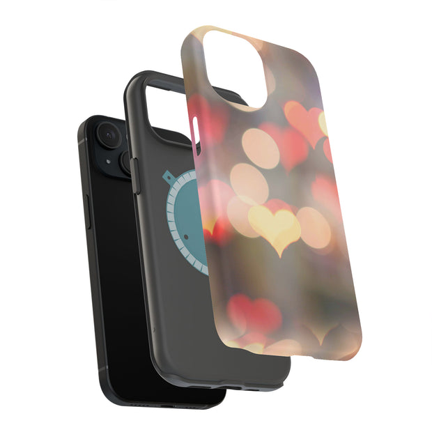 Blurry Hearts Tough Cases For Apple iPhone (17, 16, 15, 14, 13, 12, 11, X, SE, 8, 7/ Air, Plus, Pro, Max, Mini, XR, XS), Print in USA