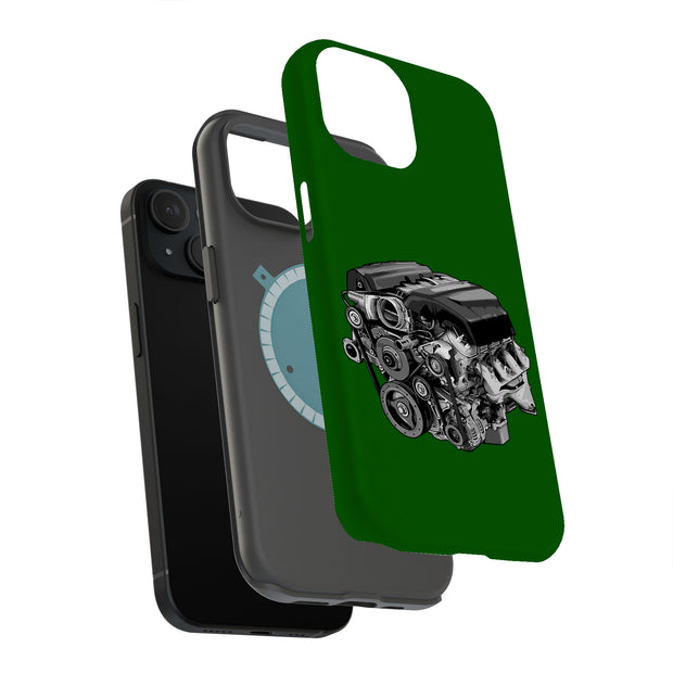 Racing Engine 1 Tough Cases For Apple iPhone (17, 16, 15, 14, 13, 12, 11, X, SE, 8, 7/ Air, Plus, Pro, Max, Mini, XR, XS), Print in USA