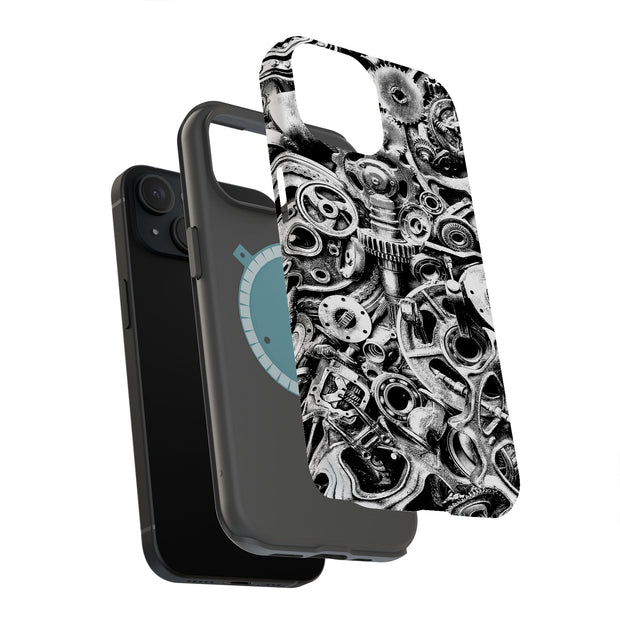 Racing Engine 3 Tough Cases For Apple iPhone (17, 16, 15, 14, 13, 12, 11, X, SE, 8, 7/ Air, Plus, Pro, Max, Mini, XR, XS), Print in USA