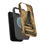 Vintage Paper B Tough Cases For Apple iPhone (17, 16, 15, 14, 13, 12, 11, X, SE, 8, 7/ Air, Plus, Pro, Max, Mini, XR, XS), Print in USA