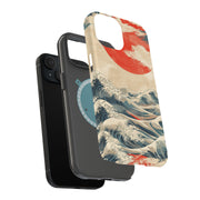 Japanese Wave 4 Tough Cases For Apple iPhone (17, 16, 15, 14, 13, 12, 11, X, SE, 8, 7/ Air, Plus, Pro, Max, Mini, XR, XS), Print in USA