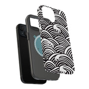 Japanese Wave 7 Tough Cases For Apple iPhone (17, 16, 15, 14, 13, 12, 11, X, SE, 8, 7/ Air, Plus, Pro, Max, Mini, XR, XS), Print in USA