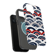 Japanese Wave 8 Tough Cases For Apple iPhone (17, 16, 15, 14, 13, 12, 11, X, SE, 8, 7/ Air, Plus, Pro, Max, Mini, XR, XS), Print in USA