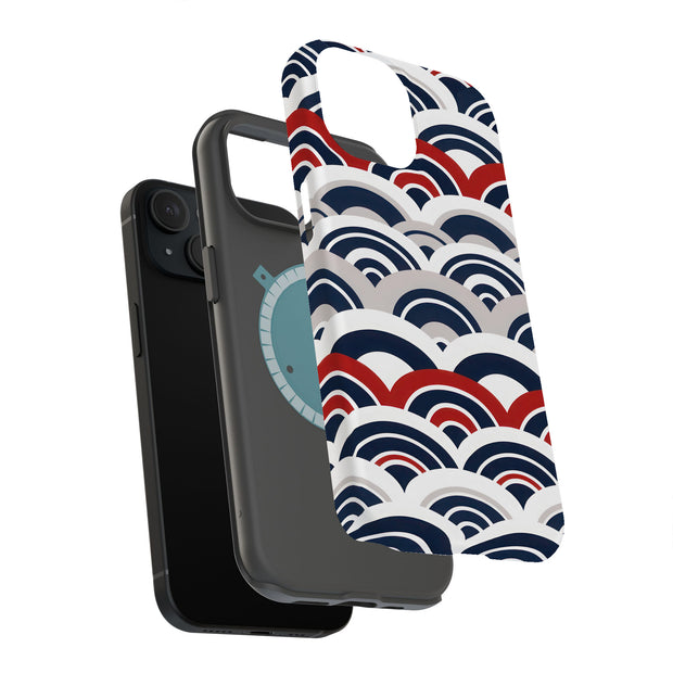 Japanese Wave 8 Tough Cases For Apple iPhone (17, 16, 15, 14, 13, 12, 11, X, SE, 8, 7/ Air, Plus, Pro, Max, Mini, XR, XS), Print in USA