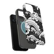 Japanese Wave 9 Tough Cases For Apple iPhone (17, 16, 15, 14, 13, 12, 11, X, SE, 8, 7/ Air, Plus, Pro, Max, Mini, XR, XS), Print in USA