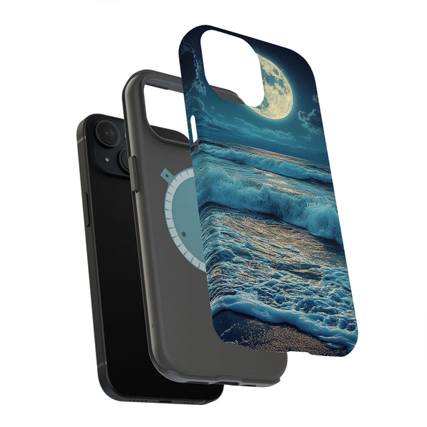 Star Moon Wave2 Tough Cases For Apple iPhone (17, 16, 15, 14, 13, 12, 11, X, SE, 8, 7/ Air, Plus, Pro, Max, Mini, XR, XS), Print in USA