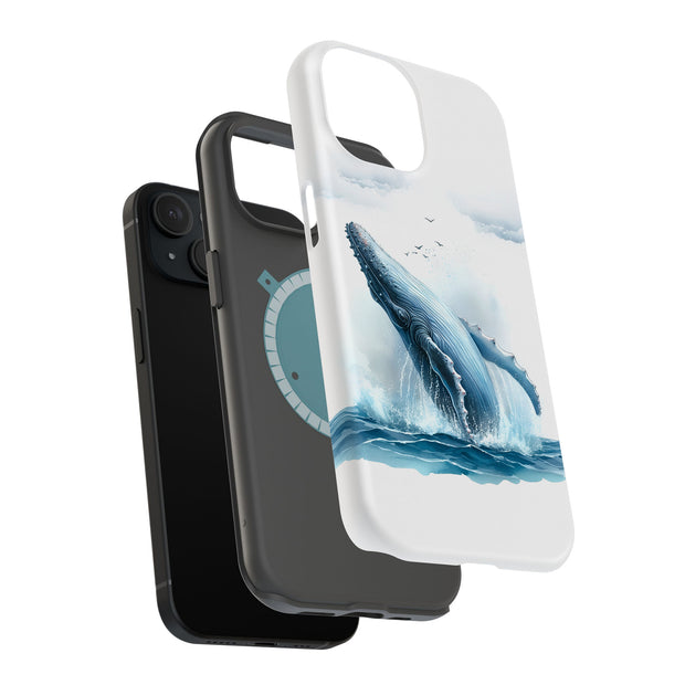 Humpback Whale2 Tough Cases For Apple iPhone (17, 16, 15, 14, 13, 12, 11, X, SE, 8, 7/ Air, Plus, Pro, Max, Mini, XR, XS), Print in USA