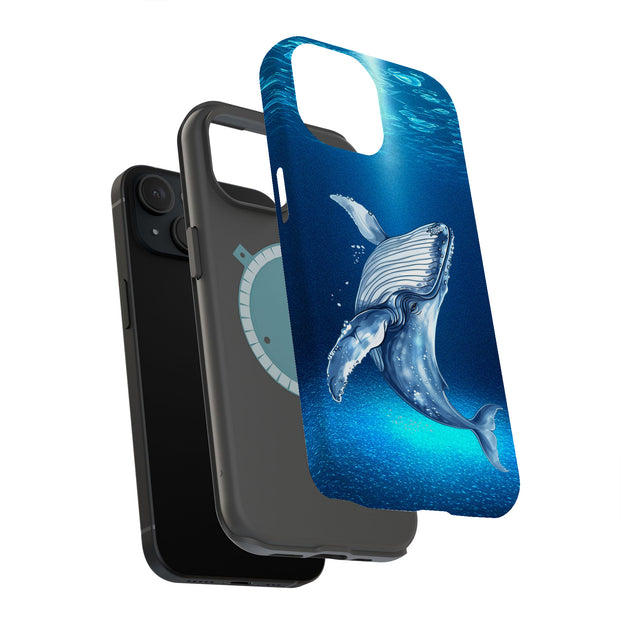 Humpback Whale4 Tough Cases For Apple iPhone (17, 16, 15, 14, 13, 12, 11, X, SE, 8, 7/ Air, Plus, Pro, Max, Mini, XR, XS), Print in USA