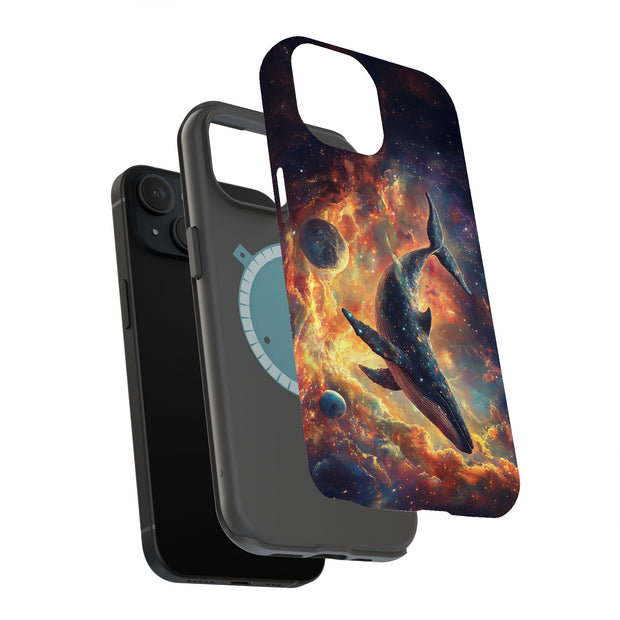 Space Whale 1 Tough Cases For Apple iPhone (17, 16, 15, 14, 13, 12, 11, X, SE, 8, 7/ Air, Plus, Pro, Max, Mini, XR, XS), Print in USA