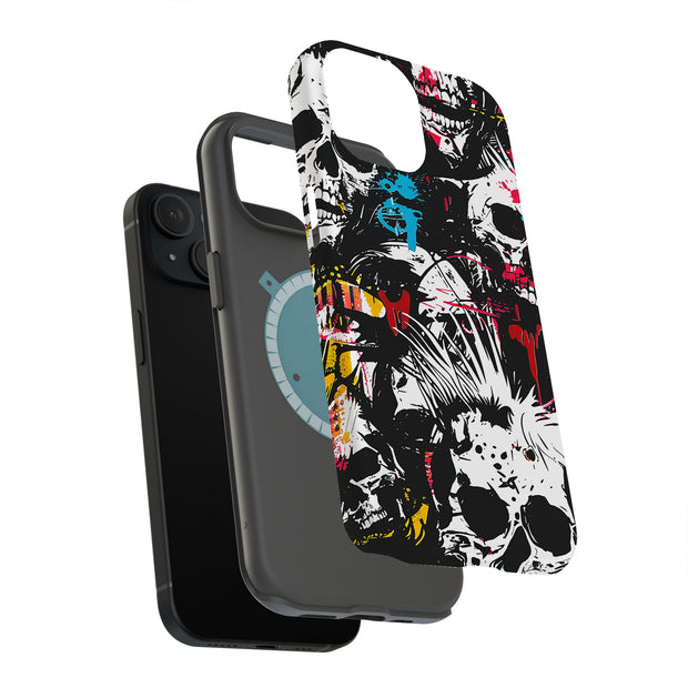 Punk Skulls 1 Tough Cases For Apple iPhone (17, 16, 15, 14, 13, 12, 11, X, SE, 8, 7/ Air, Plus, Pro, Max, Mini, XR, XS), Print in USA