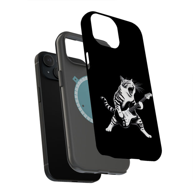Cat Rock Roll 1 Tough Cases For Apple iPhone (17, 16, 15, 14, 13, 12, 11, X, SE, 8, 7/ Air, Plus, Pro, Max, Mini, XR, XS), Print in USA