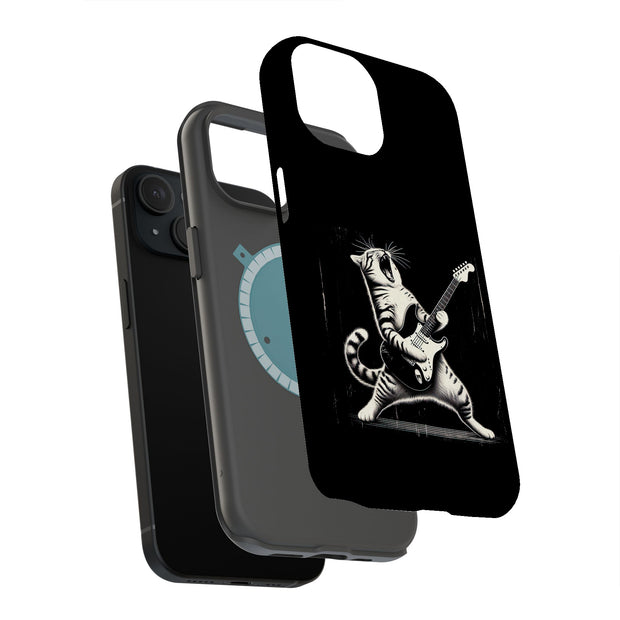 Cat Rock Roll 2 Tough Cases For Apple iPhone (17, 16, 15, 14, 13, 12, 11, X, SE, 8, 7/ Air, Plus, Pro, Max, Mini, XR, XS), Print in USA