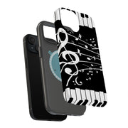 Musical Piano Tough Cases For Apple iPhone (17, 16, 15, 14, 13, 12, 11, X, SE, 8, 7/ Air, Plus, Pro, Max, Mini, XR, XS), Print in USA