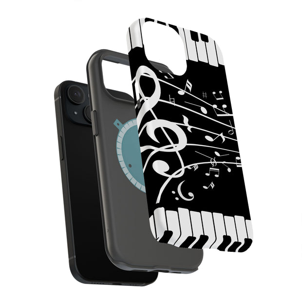 Musical Piano Tough Cases For Apple iPhone (17, 16, 15, 14, 13, 12, 11, X, SE, 8, 7/ Air, Plus, Pro, Max, Mini, XR, XS), Print in USA
