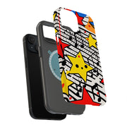 Pop Art Music Tough Cases For Apple iPhone (17, 16, 15, 14, 13, 12, 11, X, SE, 8, 7/ Air, Plus, Pro, Max, Mini, XR, XS), Print in USA