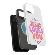 Jesus Love U 2 Tough Cases For Apple iPhone (17, 16, 15, 14, 13, 12, 11, X, SE, 8, 7/ Air, Plus, Pro, Max, Mini, XR, XS), Print in USA