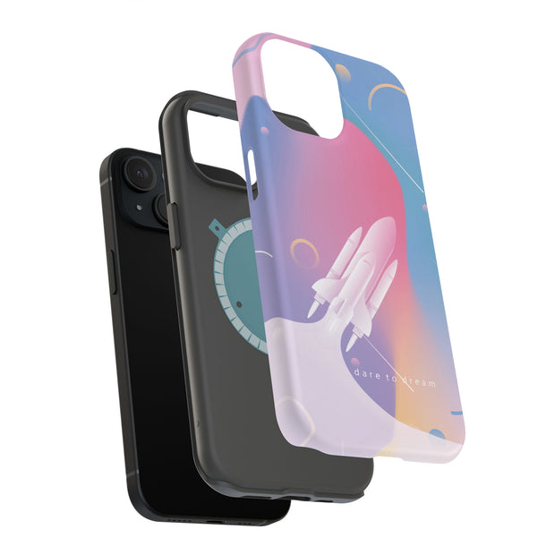 Dare To Dream Tough Cases For Apple iPhone (17, 16, 15, 14, 13, 12, 11, X, SE, 8, 7/ Air, Plus, Pro, Max, Mini, XR, XS), Print in USA