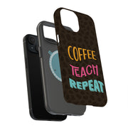 Coffee Teach Tough Cases For Apple iPhone (17, 16, 15, 14, 13, 12, 11, X, SE, 8, 7/ Air, Plus, Pro, Max, Mini, XR, XS), Print in USA