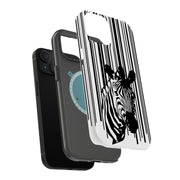 Zebra Bar Code Tough Cases For Apple iPhone (17, 16, 15, 14, 13, 12, 11, X, SE, 8, 7/ Air, Plus, Pro, Max, Mini, XR, XS), Print in USA
