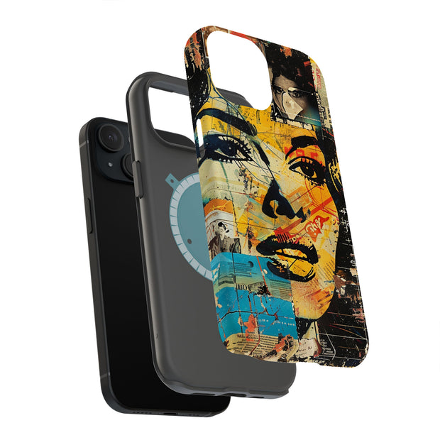 Paper Collage 2 Tough Cases For Apple iPhone (17, 16, 15, 14, 13, 12, 11, X, SE, 8, 7/ Air, Plus, Pro, Max, Mini, XR, XS), Print in USA