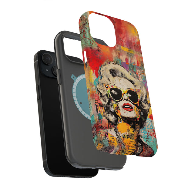 Pop Collage 1 Tough Cases For Apple iPhone (17, 16, 15, 14, 13, 12, 11, X, SE, 8, 7/ Air, Plus, Pro, Max, Mini, XR, XS), Print in USA
