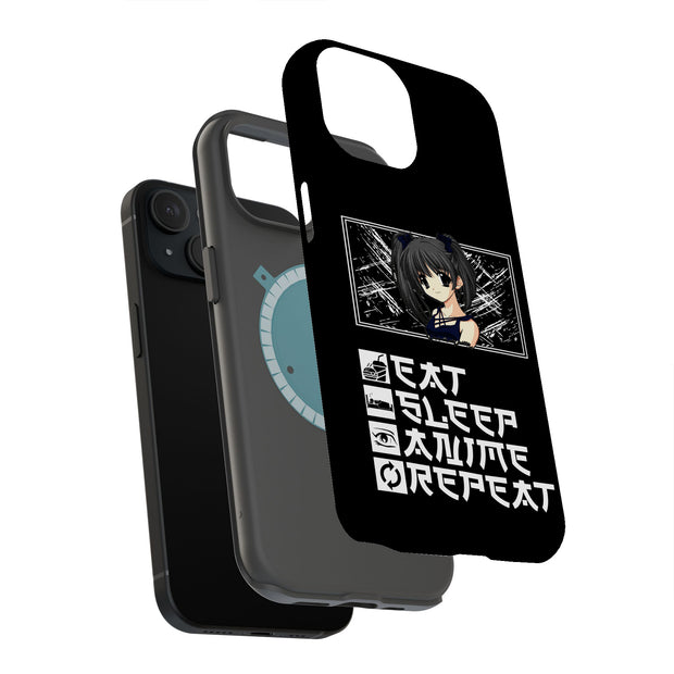 Eat and Anime Tough Cases For Apple iPhone (17, 16, 15, 14, 13, 12, 11, X, SE, 8, 7/ Air, Plus, Pro, Max, Mini, XR, XS), Print in USA