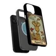 Zodiac Aquarius Tough Cases For Apple iPhone (17, 16, 15, 14, 13, 12, 11, X, SE, 8, 7/ Air, Plus, Pro, Max, Mini, XR, XS), Print in USA