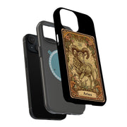 Zodiac Aries Tough Cases For Apple iPhone (17, 16, 15, 14, 13, 12, 11, X, SE, 8, 7/ Air, Plus, Pro, Max, Mini, XR, XS), Print in USA