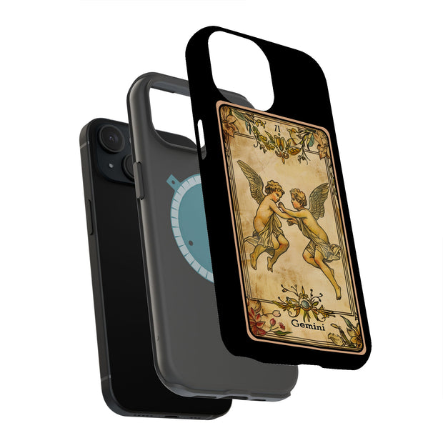 Zodiac Gemini Tough Cases For Apple iPhone (17, 16, 15, 14, 13, 12, 11, X, SE, 8, 7/ Air, Plus, Pro, Max, Mini, XR, XS), Print in USA