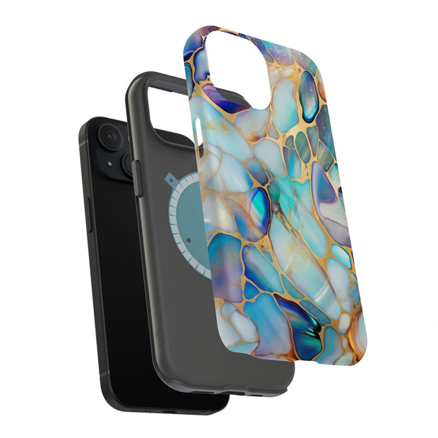 mosaic opal 1 Tough Cases For Apple iPhone (17, 16, 15, 14, 13, 12, 11, X, SE, 8, 7/ Air, Plus, Pro, Max, Mini, XR, XS), Print in USA