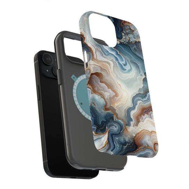 Organic Marble Tough Cases For Apple iPhone (17, 16, 15, 14, 13, 12, 11, X, SE, 8, 7/ Air, Plus, Pro, Max, Mini, XR, XS), Print in USA